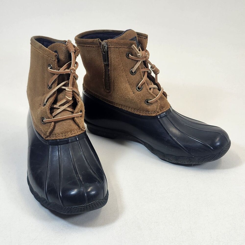 Sperry Duck Boots Womens 7 STS98305 Salt Water Topsider Lace Up Shoes Blue